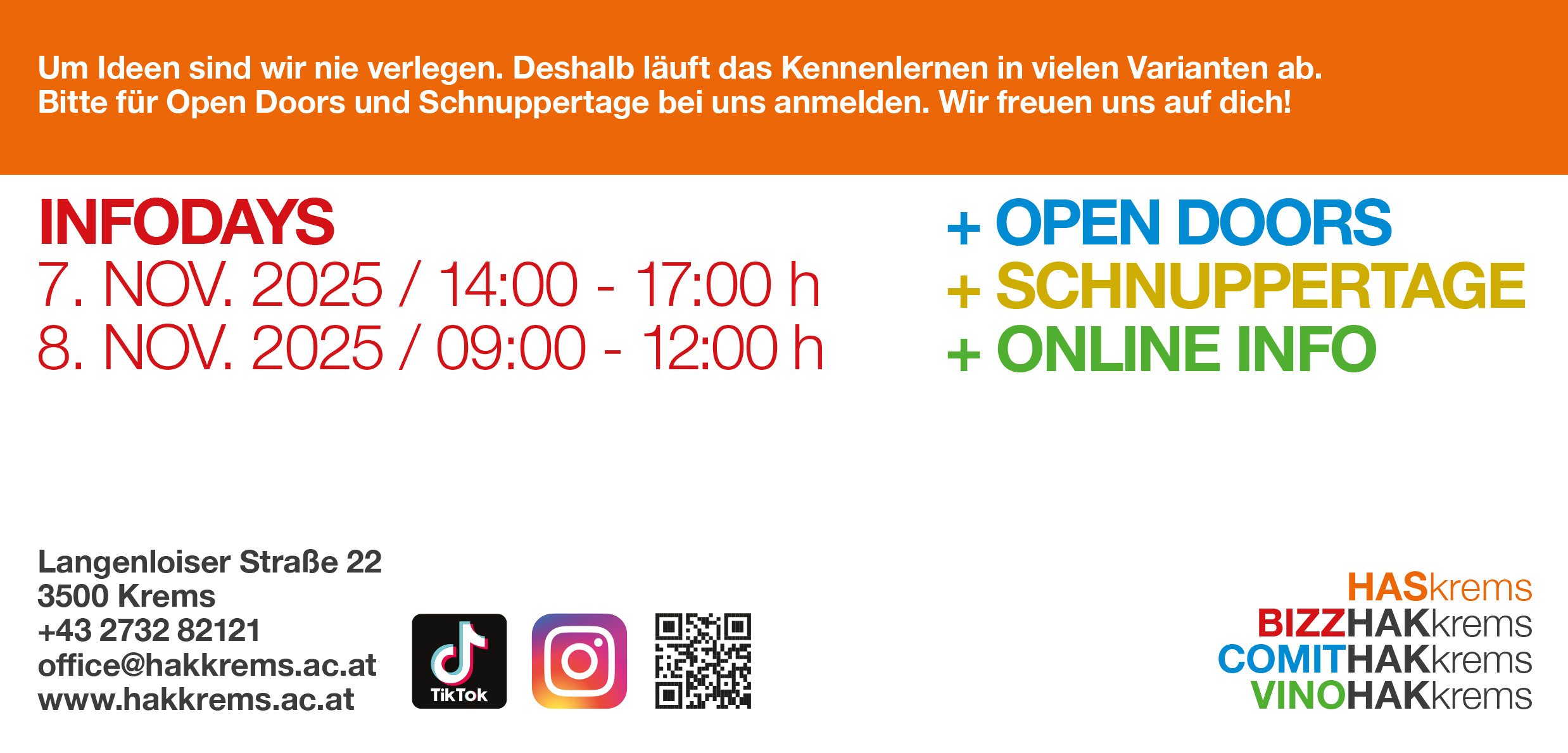 Flyer für Infodays 2025 Rückseite